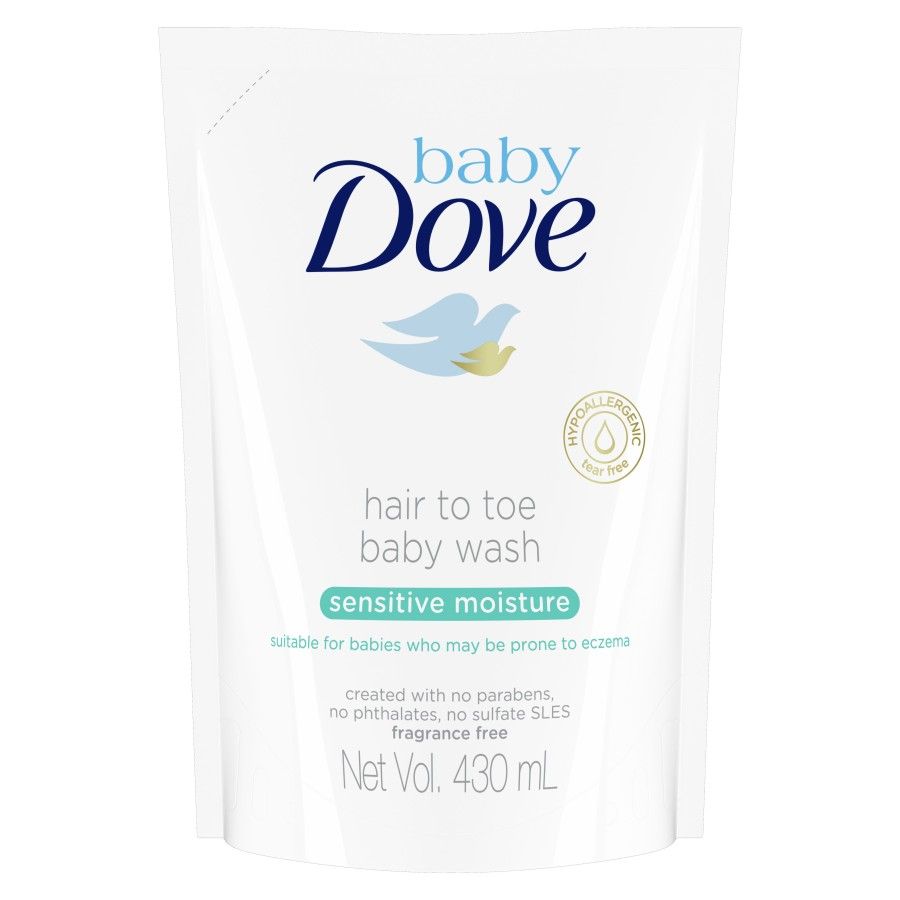 Baby Dove Hair to Toe Wash Sensitive Moisture Refill 430ml - 2