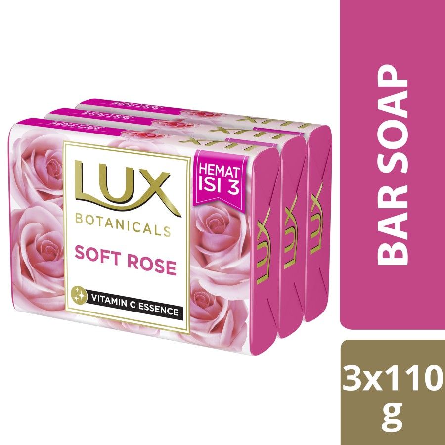 Lux Botanicals Sabun Batang Multipack Soft Rose 3X110G - 1