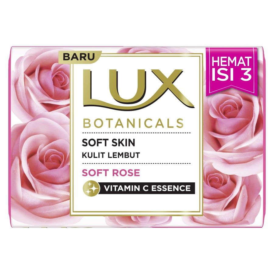 Lux Botanicals Sabun Batang Multipack Soft Rose 3X110G - 4