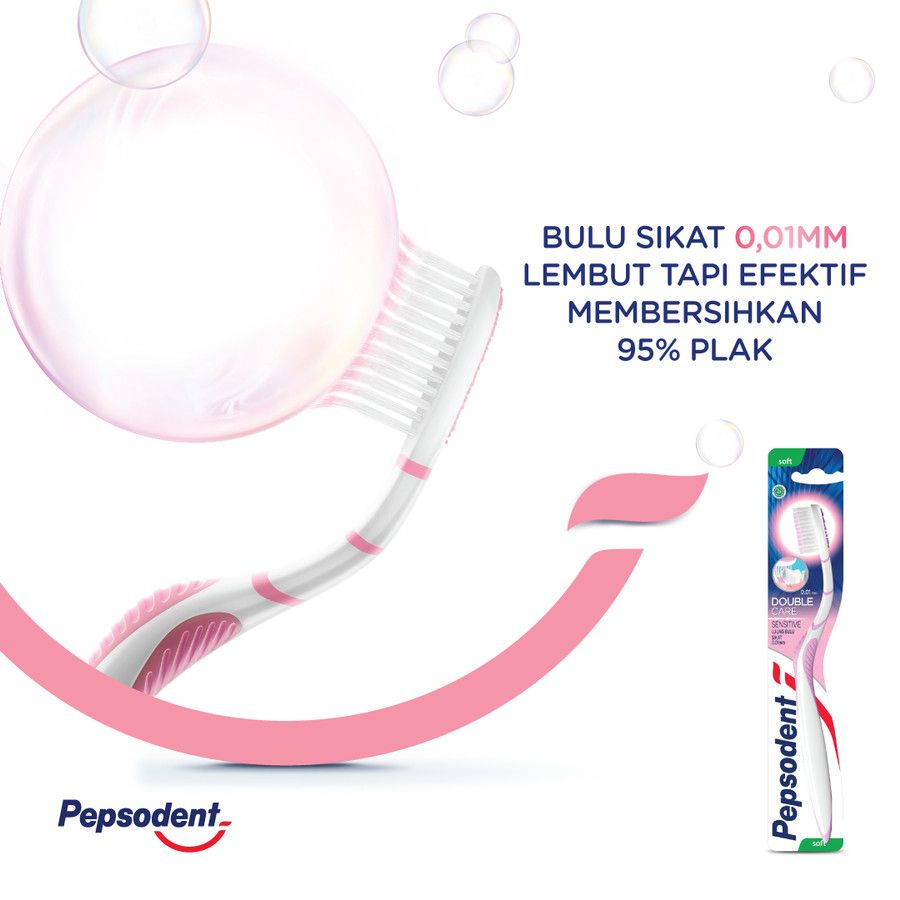 Pepsodent Toothbrush Double Care Sensitive 3Pc - 4