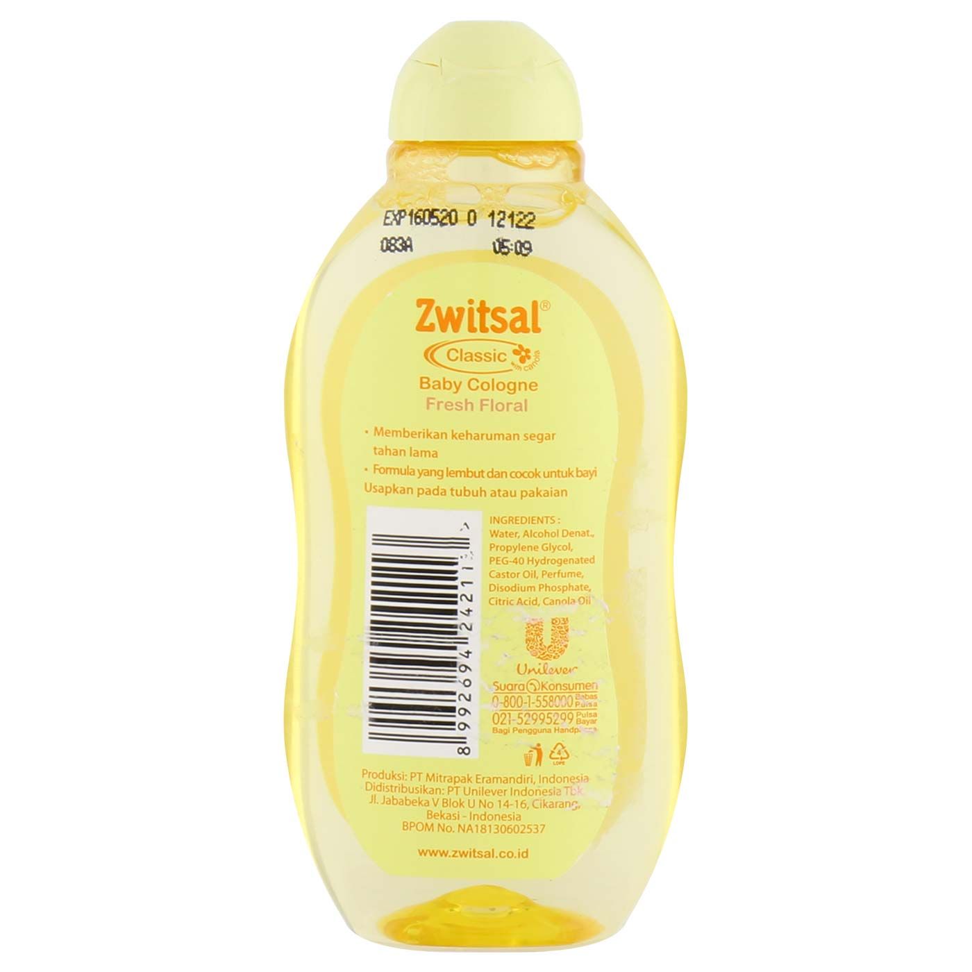 Zwitsal Baby Cologne New Fresh Floral 100ml - 2