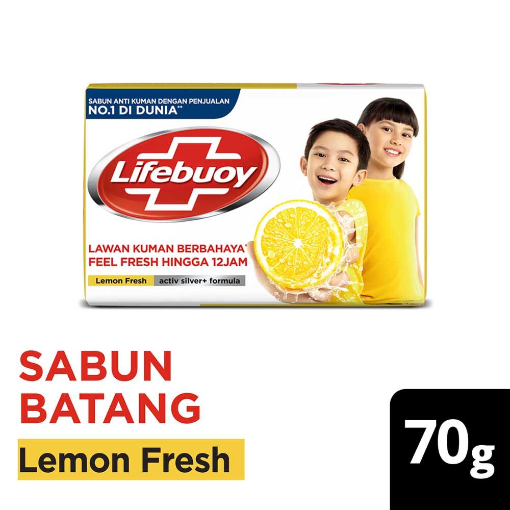 Lifebuoy Sabun Batang Lemon Fresh 70G - 1