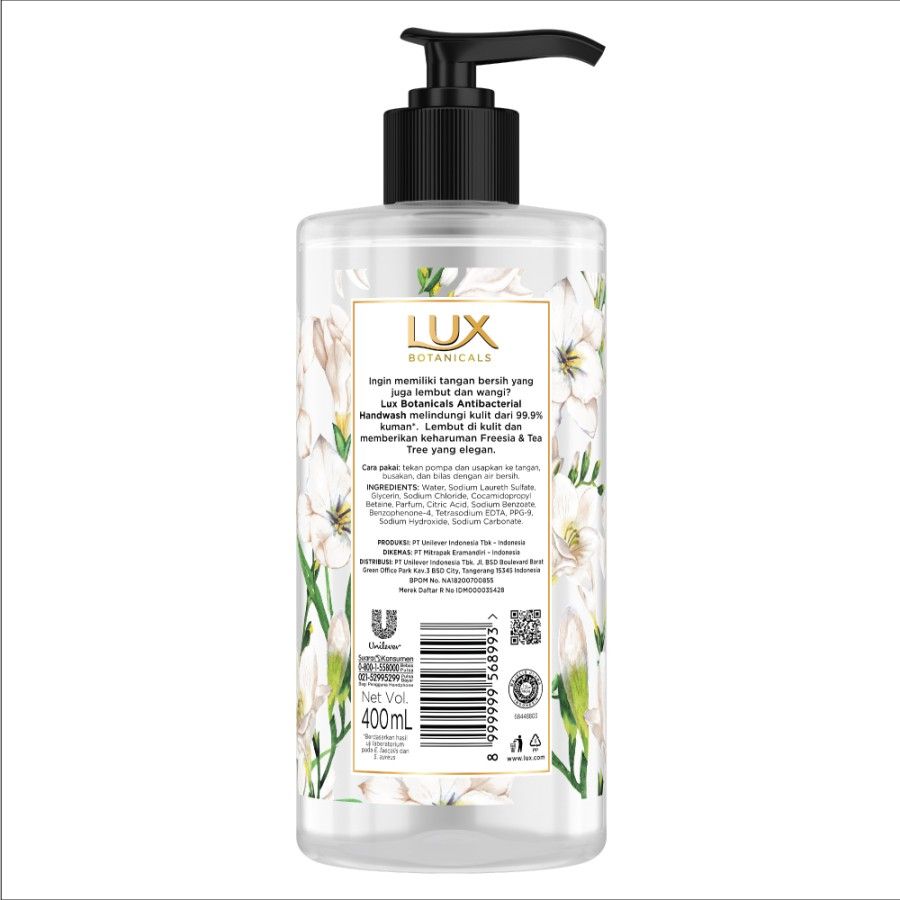 Lux Handwash Freesia & Tea Tree Pump 400ml - 3