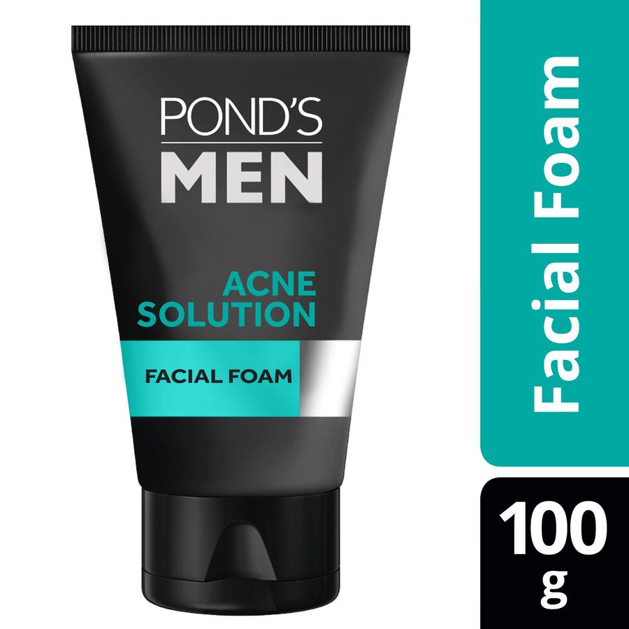 Ponds Men Facial Foam Sabun Muka Pembersih Wajah Ance Solution 100G - 1