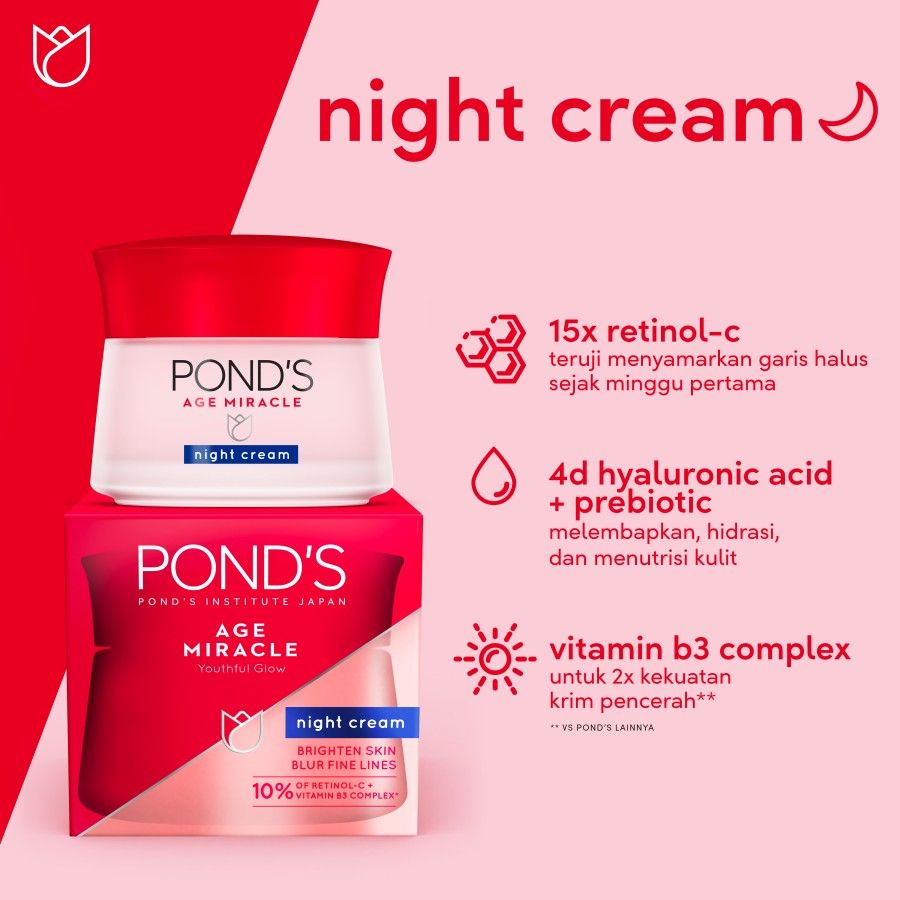 Ponds Age Miracle Night Cream 50G - 4