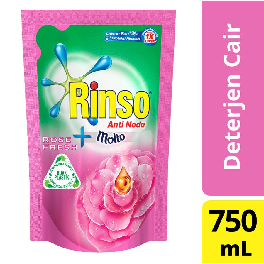 Rinso Molto Deterjen Cair Pink 750Ml - 1