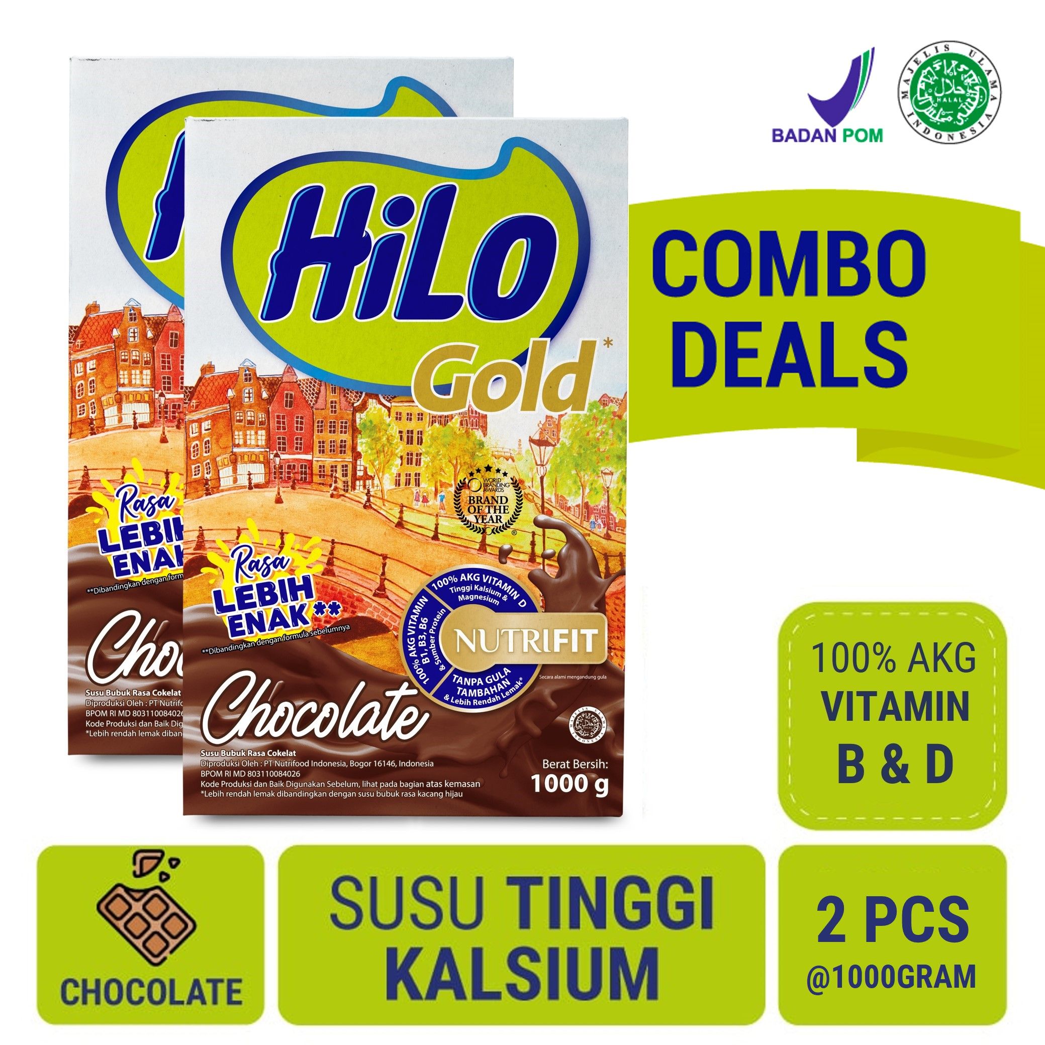 Twin Pack - HiLo Gold Chocolate 1000g | 2101551195P2 - 1