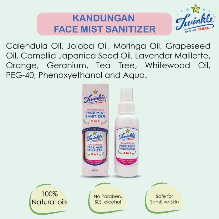 Twinkle Clean 3 in 1 Facemist Sanitizer 100 ml - 3