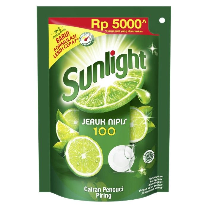 Sunlight Sabun Cuci Piring Jeruk Nipis Refill 210ml - 2