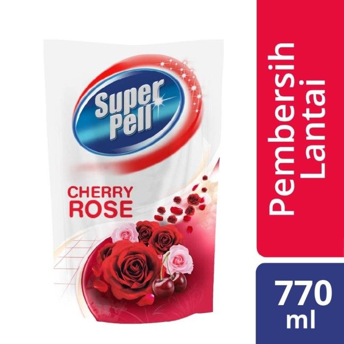 Super Pell Pembersih Lantai Cherry Rose Pouch 770Ml - 1