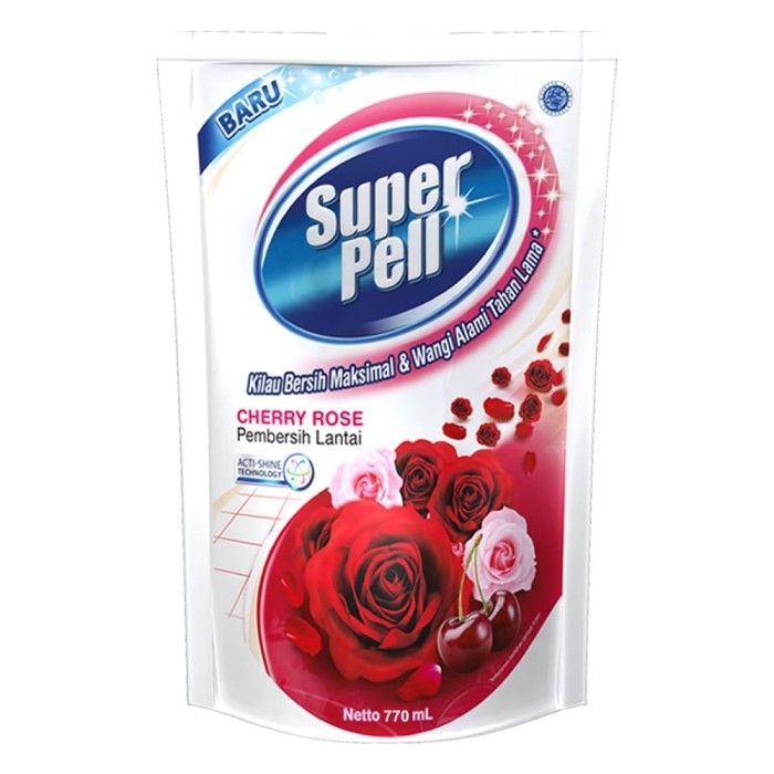 Super Pell Pembersih Lantai Cherry Rose Pouch 770Ml - 2