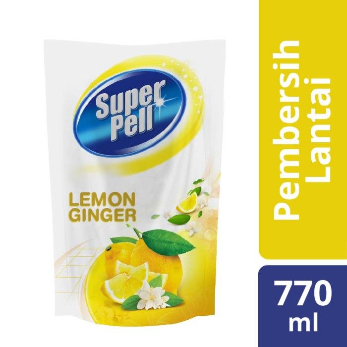 Super Pell Pembersih Lantai Lemon Ginger 770Ml - 1