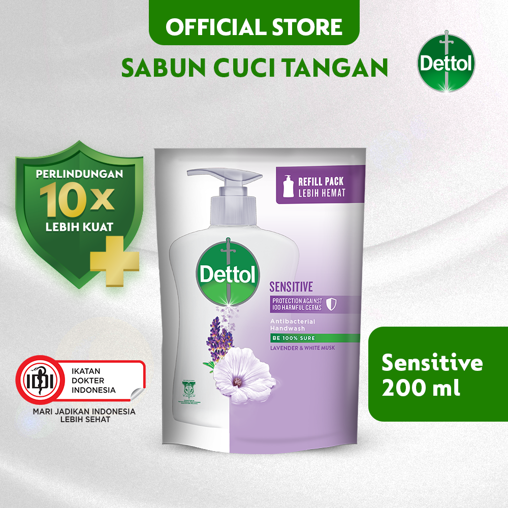 Dettol Sabun Cuci Tangan Sensitive 200ml - 2