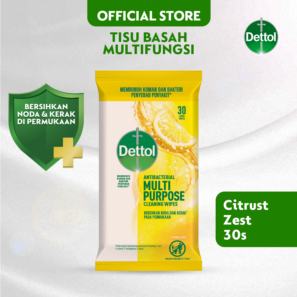 Dettol Multi Purpose Cleaner Wipes Lemon 30s - 2