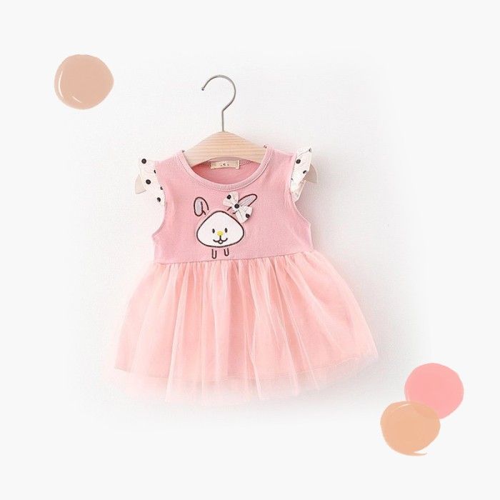 Premium Bunny Bow Dress Terusan Bayi - 2