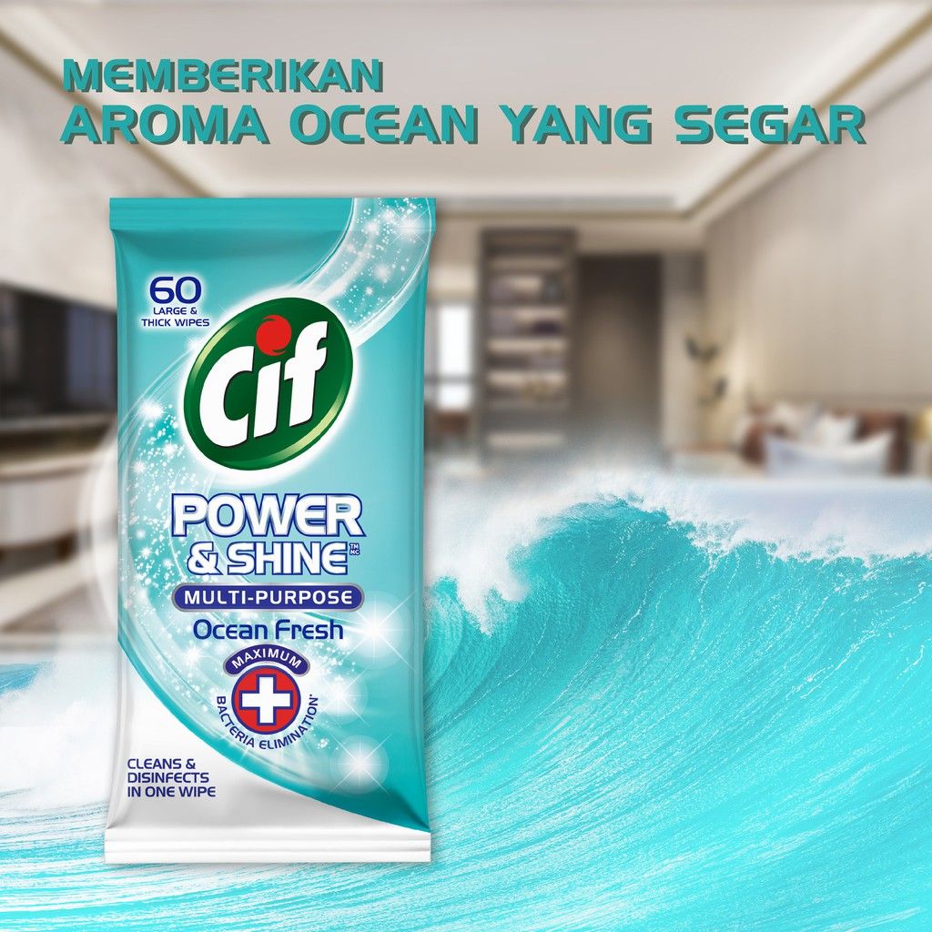 CIF Power & Shine Disinfectant Ocean Fresh 60s - 2