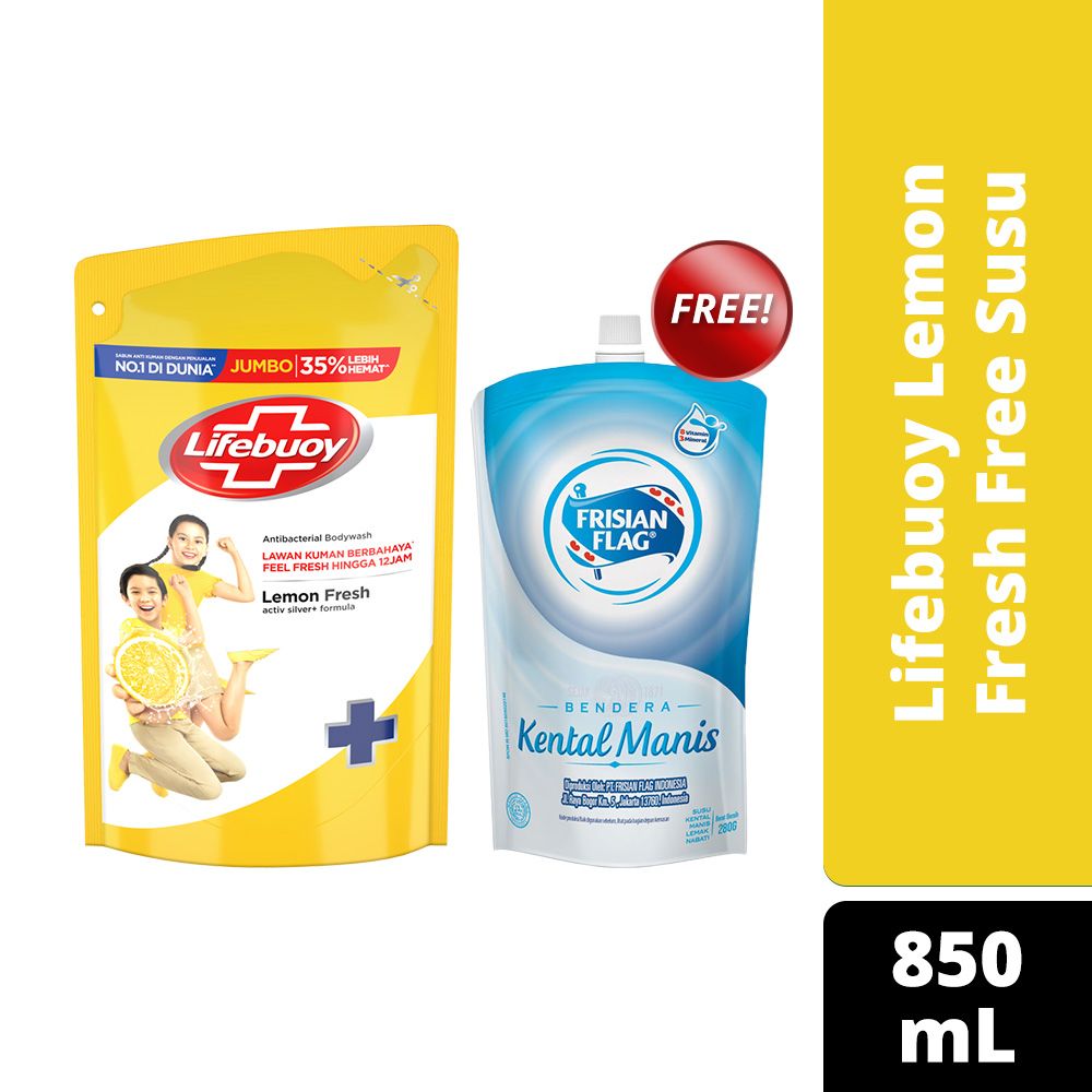 Lifebuoy Body Wash Refill Lemon 850Ml Free SKM - 1