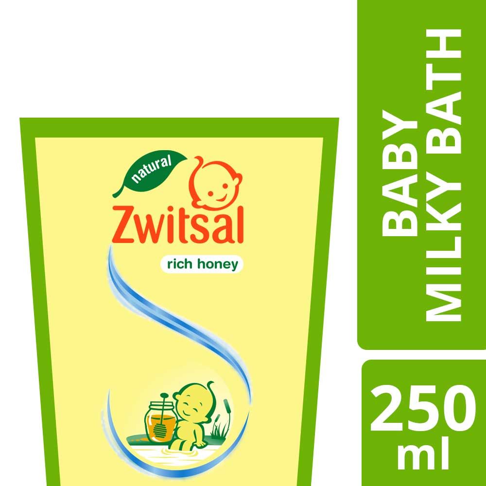 Zwitsal Baby Milky Bath Rich Honey 250ml - 1