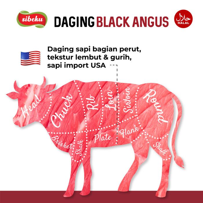 Daging Sapi Beef black angus ShortPlate Halal 250 gr US - Sibeku - 4