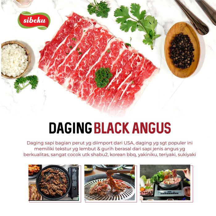 Daging Sapi Beef black angus ShortPlate Halal 250 gr US - Sibeku - 3