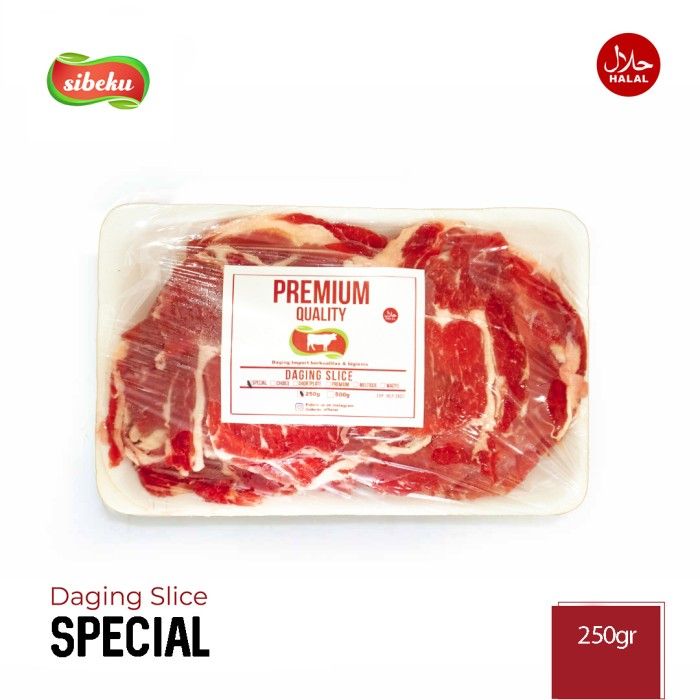 Daging Sapi Beef Slice Special Halal 250 gram Frozen Food AUS - Sibeku - 2