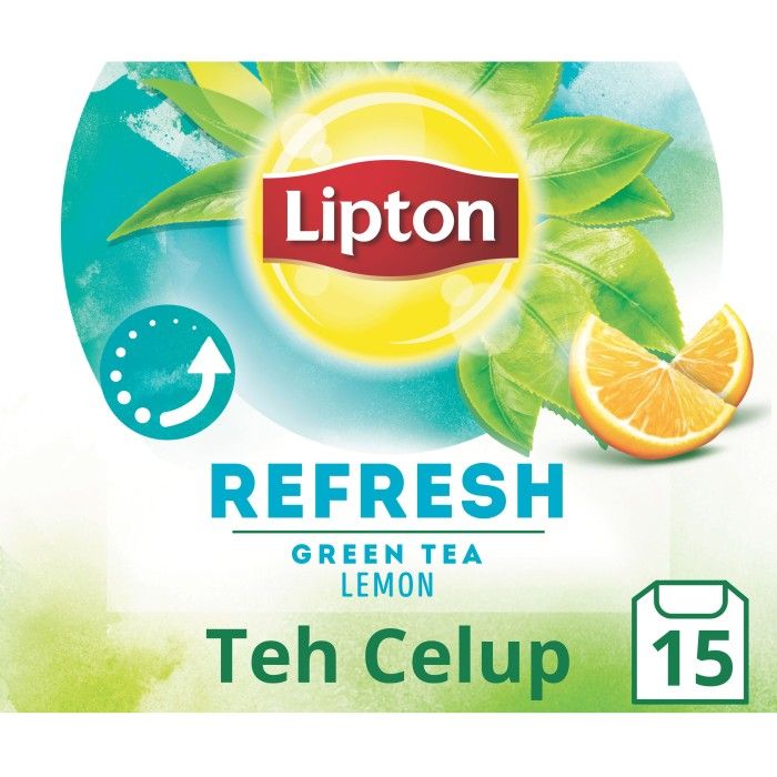 Lipton Tea Refresh Green Tea & Lemon Isi 15 - 1