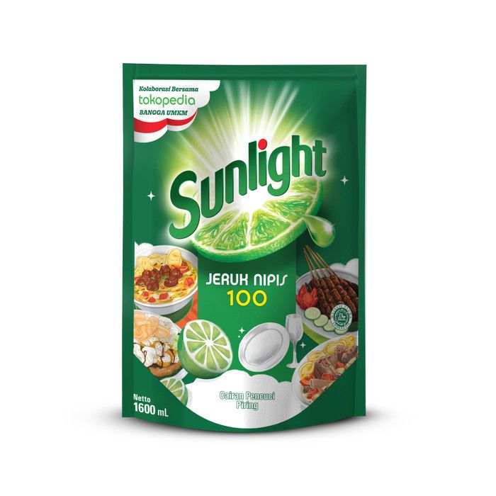 Sunlight Sabun Cuci Piring Jeruk Nipis Pouch 1600ml - 2