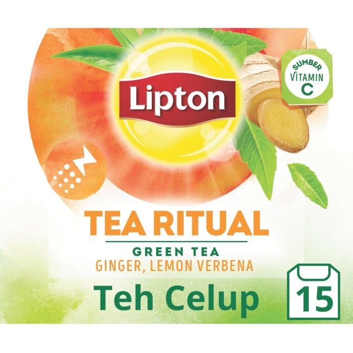 Lipton Tea Ritual Green Tea Ginger & Lemon Verbena Isi 15 - 1