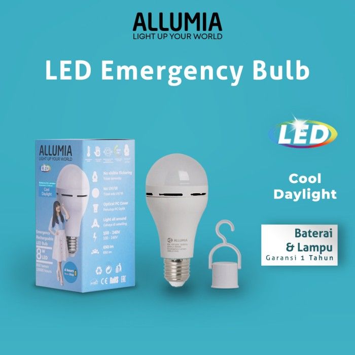 Allumia Emergency Lamp LED 8 Watt 6500k (Lampu Darurat) - 4