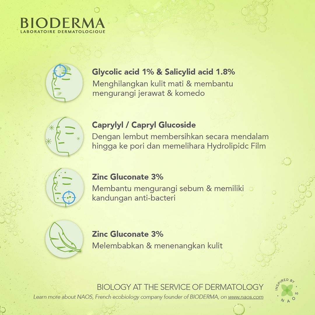 Bioderma Sebium Gel Moussant Actif 200 ml - Facial Wash untuk Melawan Jerawat - 2