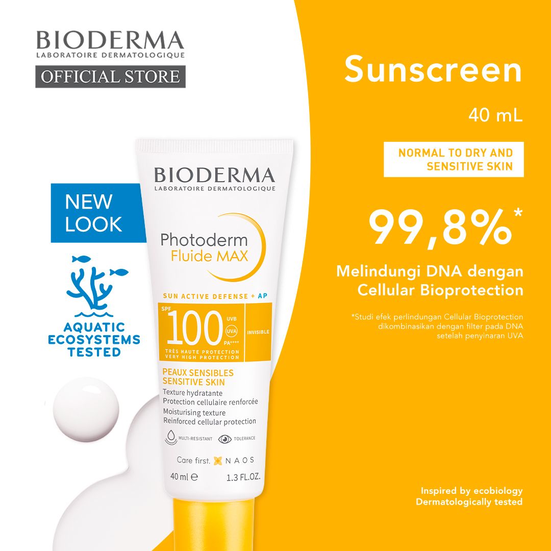 Bioderma Photoderm Max SPF 100 Fluide 40 ml - Sunscreen untuk Kulit Normal / Kering - 1
