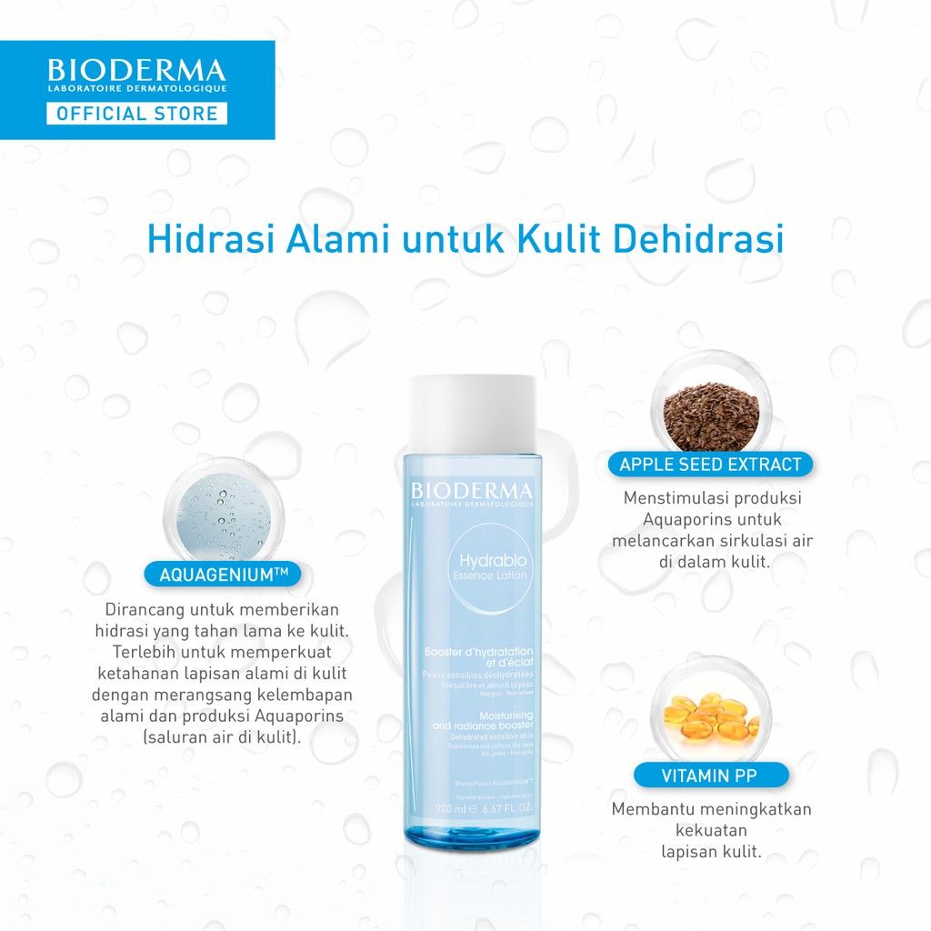 Bioderma Hydrabio Essence Lotion 200 ml - Toner Essence untuk Kulit Dehidrasi / Kering Dan Sensitif - 2
