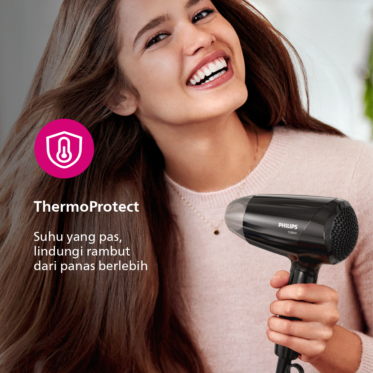 Philips Hair Dryer Essential Care BHC010/12 Pengering Rambut - 3