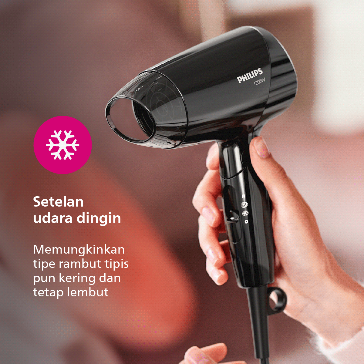 Philips Hair Dryer Essential Care BHC010/12 Pengering Rambut - 4