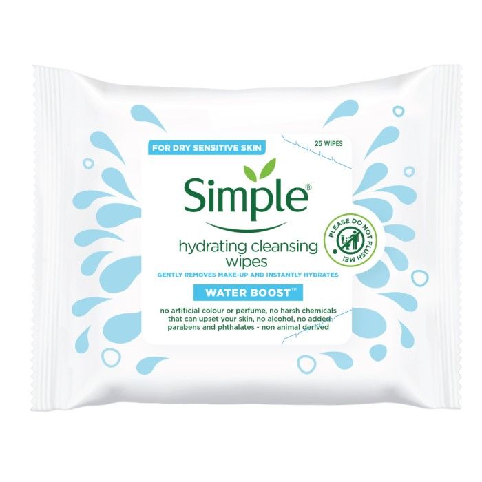 Simple Water Boost Hydrating Cleansing Wipes 25s - 2