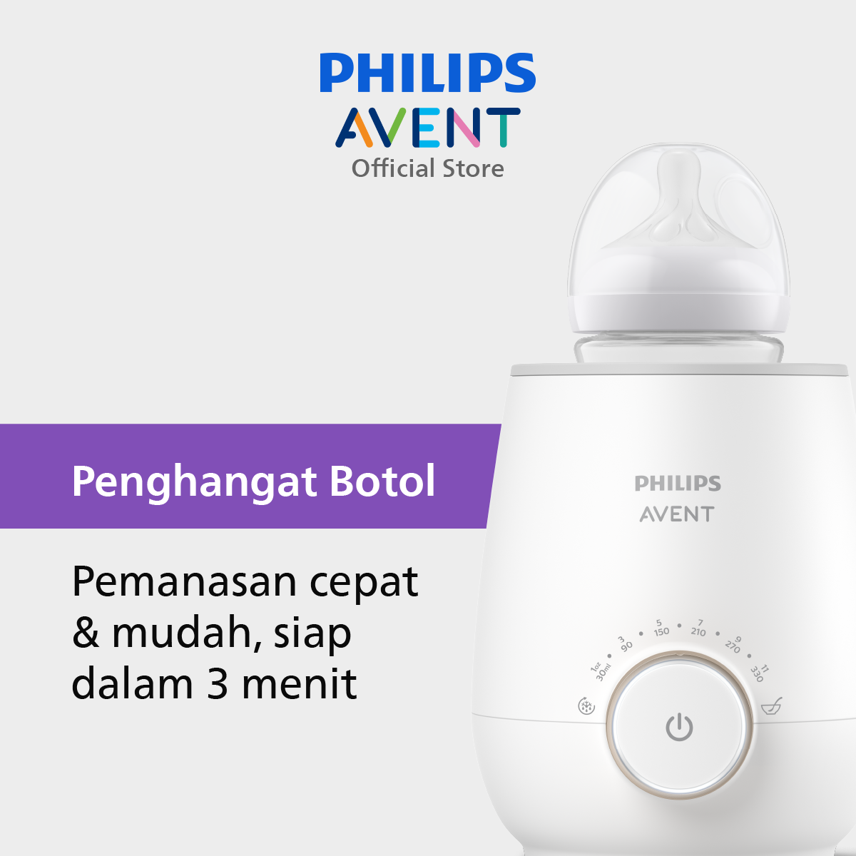 Philips Avent Sunshine Fast Bottle Warmer SCF358/00 Penghangat Botol - 1