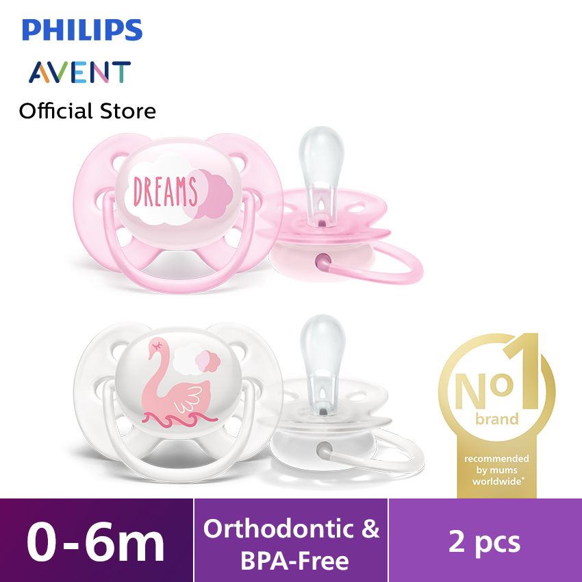 Philips Avent Soother 0-6M Dream&Swan SCF222/02 Empeng Dot Bayi - 1