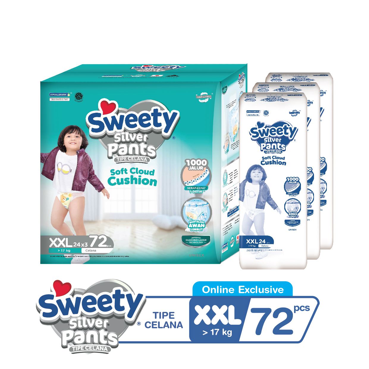 Sweety Silver Pants XXL 3x24s - 1