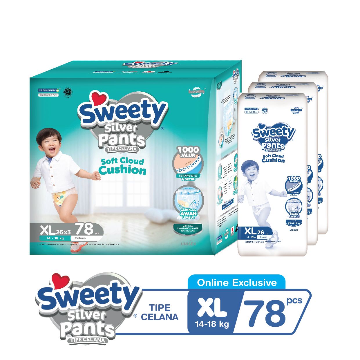 Sweety Silver Pants XL 3x26s - 1