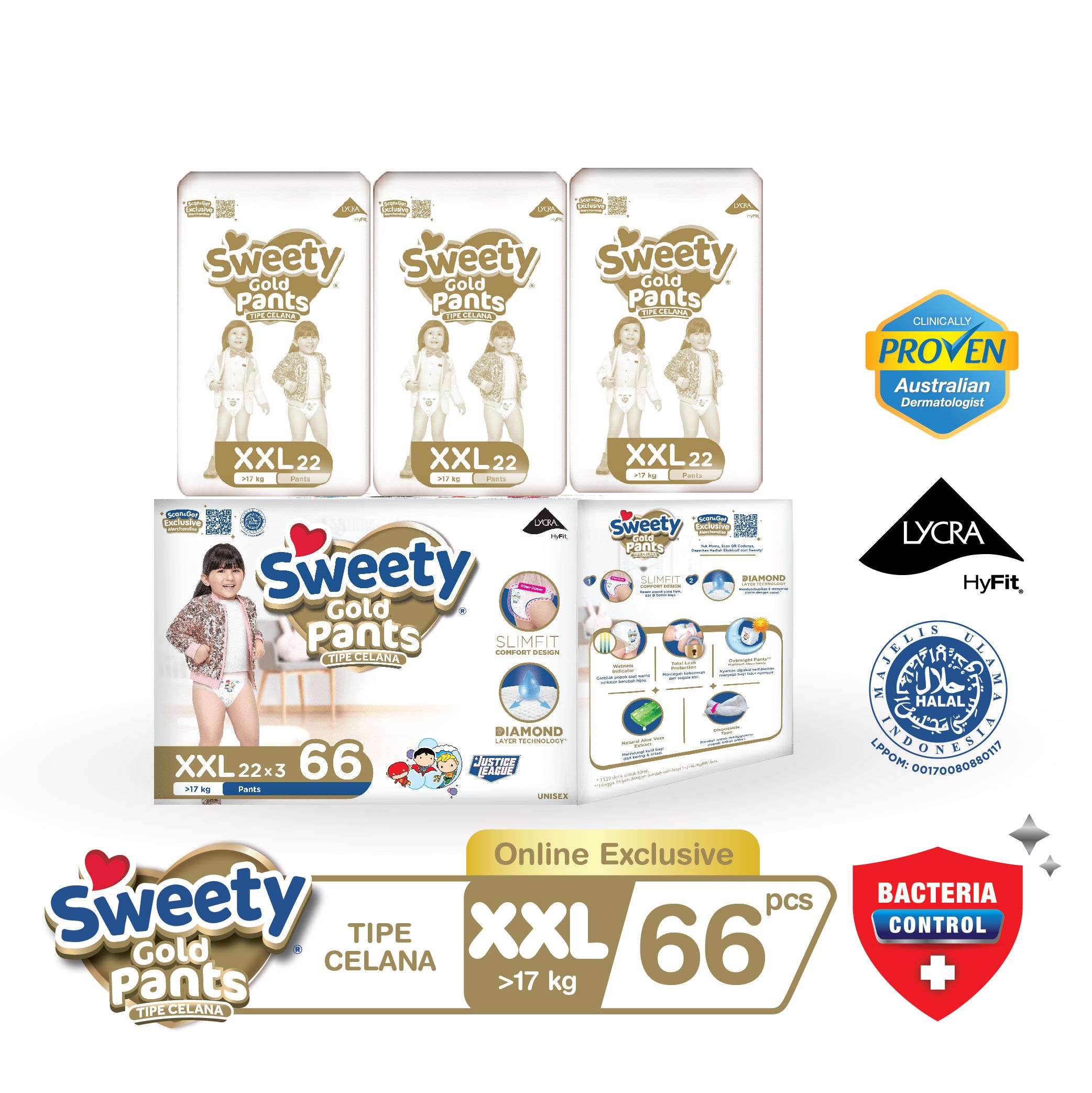 Sweety Gold Pants XXL 3x22s - 1
