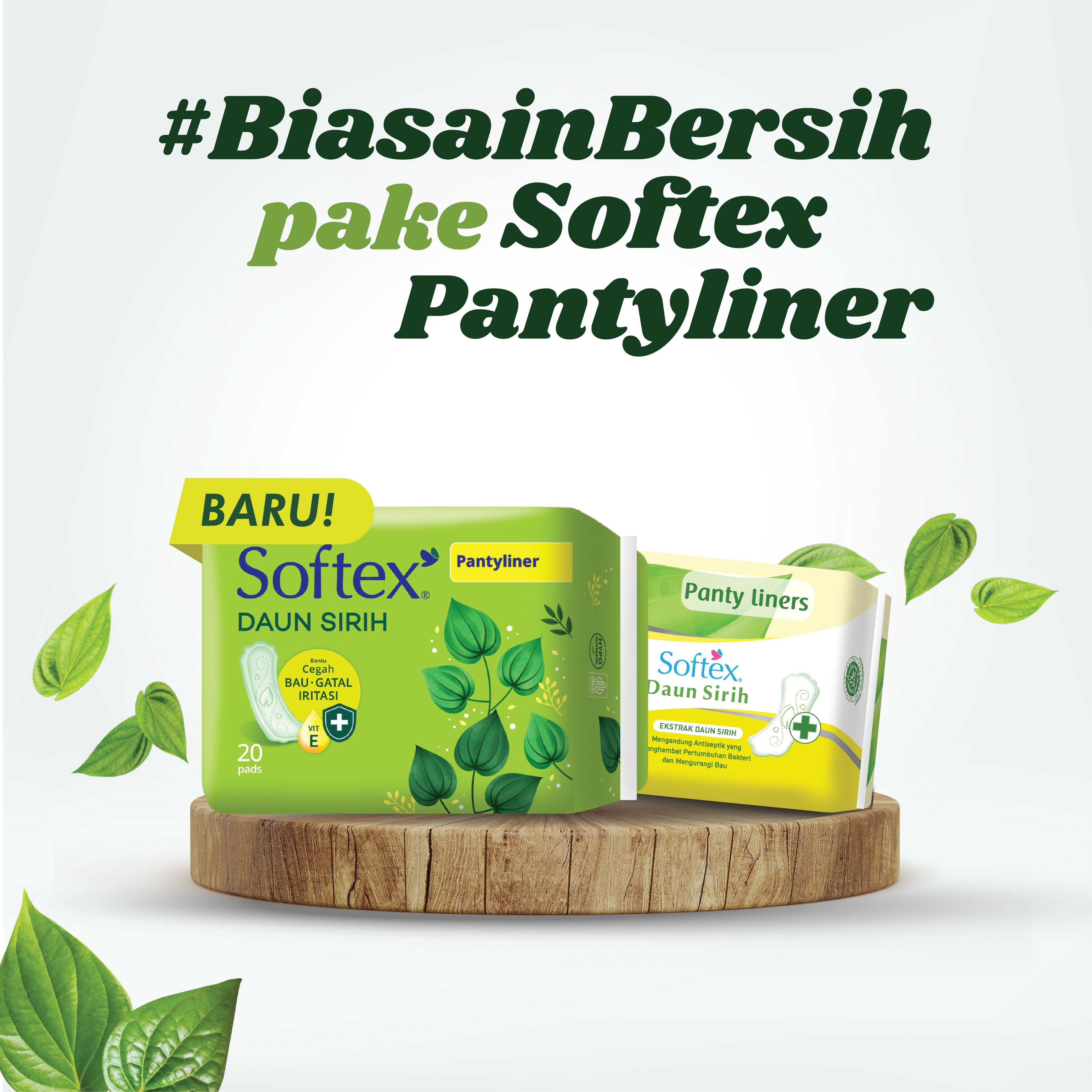 Pantyliner Softex Daun Sirih + Vitamin E isi 20 pads - 2