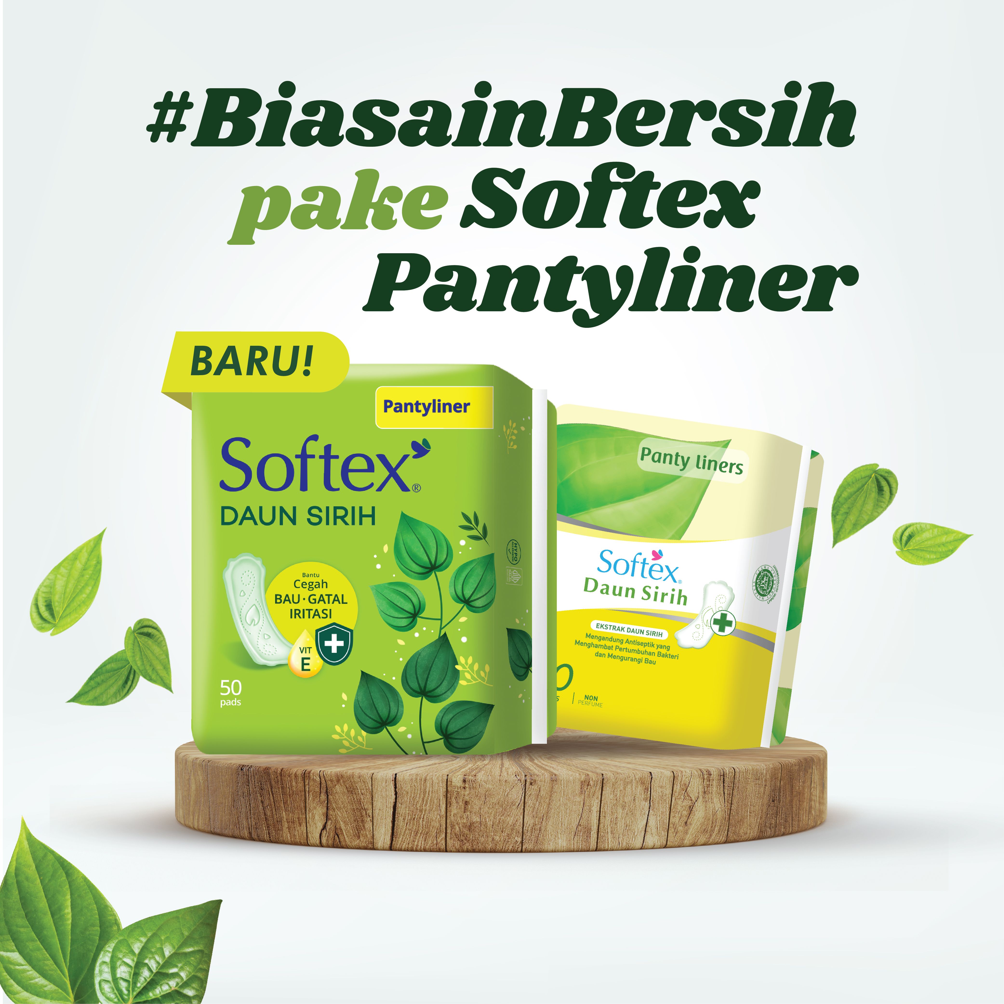 Pantyliner Softex Daun Sirih + Vitamin E isi 50 pads - 2