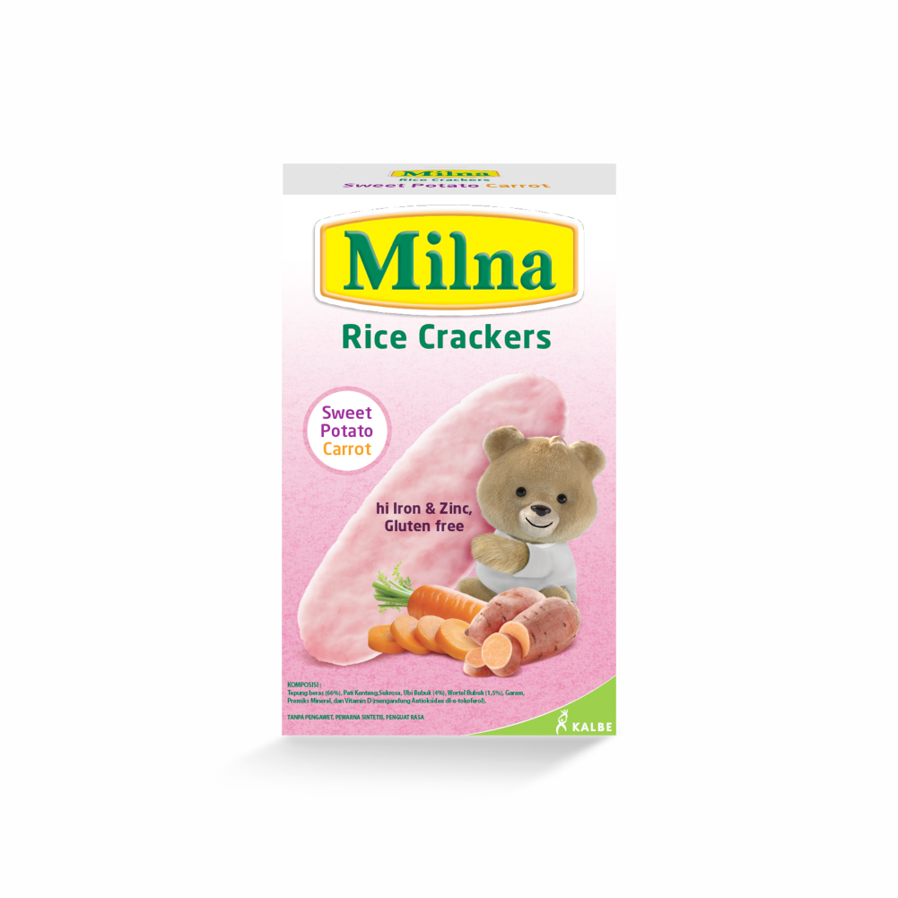 Milna Rice Crackers Sweet Potato Carrot 5x4gr - 1