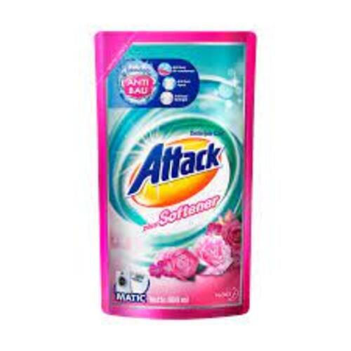 Deterjen Detergen Cair Liquid Refill Attack Matic Liquid + Softener Pink 800 ml - 2