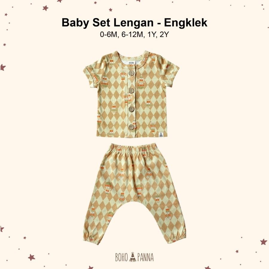 BOHOPANNA - BABY SET LENGAN - Setelan Bayi ENGKLEK 6-12M - 1
