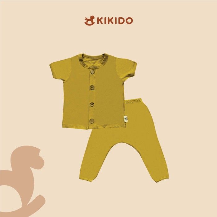 Kikido - BooBoo Button Set Mustard - 0-6 Bulan / S - 1