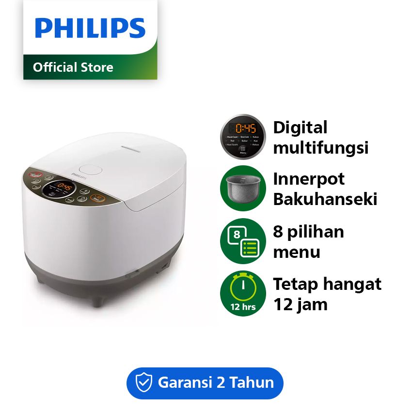 Philips Digital Rice Cooker 1.8L - Fuzzy Logic Bakuhanseki HD4515/33 - 1