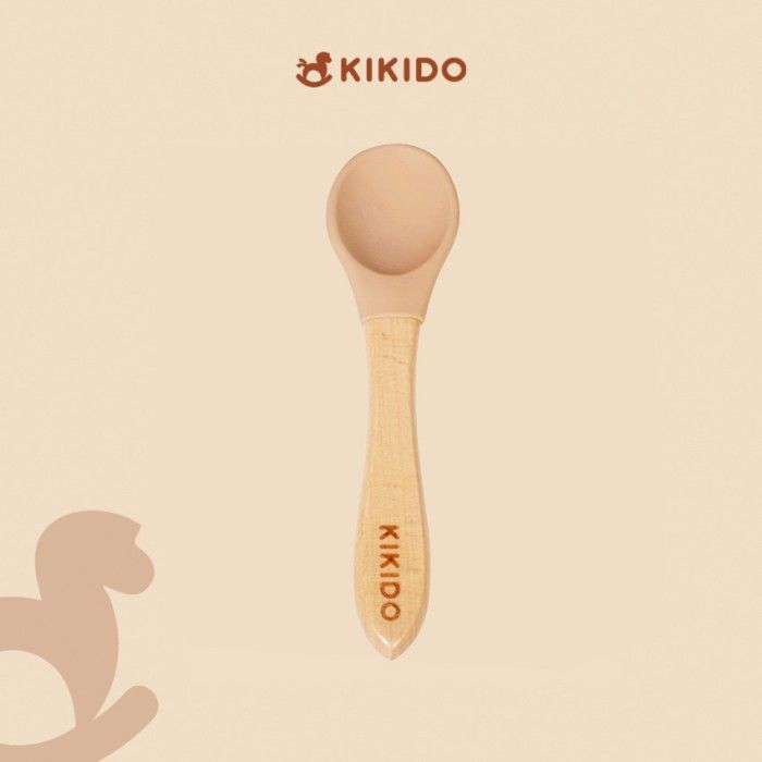Kikido - Nomnom Bear Feeding Set Cookie - Set Alat Makan Silikon Bayi - 4