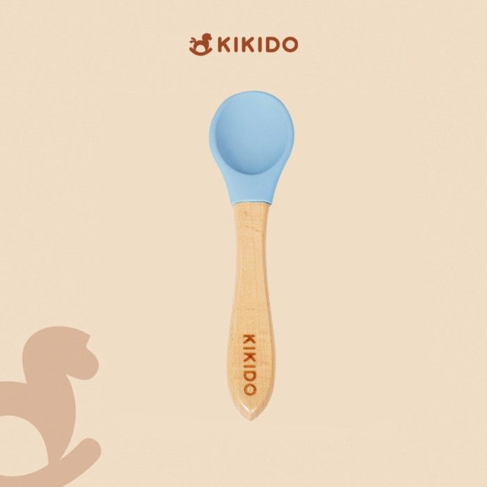 Kikido - Nomnom Feeding Set Blueberry - Silicone Cutlery Set Baby - 5