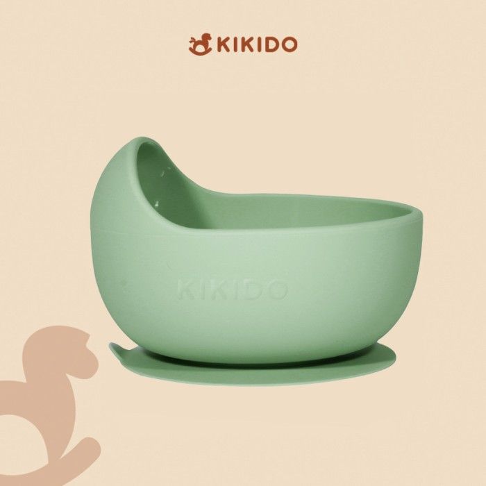Kikido - Nomnom Feeding Set Pea - Set Alat Makan Silikon Bayi - 2